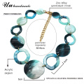 Manufacturer ODM boho Short choker chain necklace for women fashion custom acrylic necklace